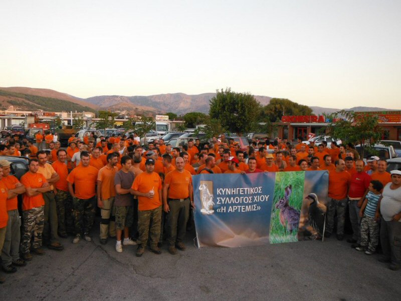 Εθελοντές κυνηγοί στη Χίο, ρίψη τροφών για την πανίδα